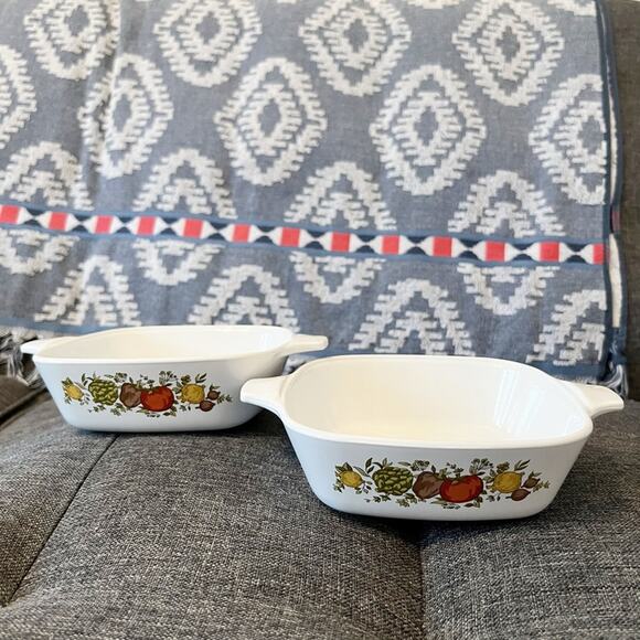 CORNINGWARE *Vintage* Spice O' Life 3 Pc. Casserole / Serving Set - Picture 9 of 13